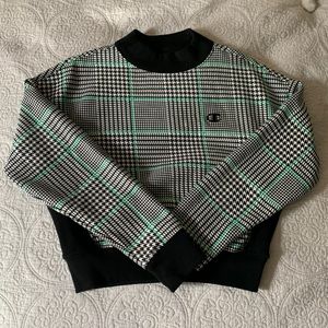 Champion reverse weave mock neck crop sweatshirt